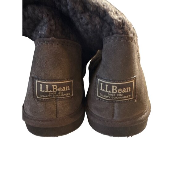 L.L. Bean Womens Cable Knit Faux Fur Lined Slipper Boots Size‎ 11M - Picture 7 of 7